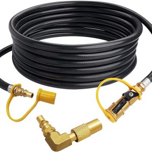 HKBTCH MENSI 12Ft M/F Quick-Connect RV Propane Extension Hose Compatible with Blackstone 17”/ 22” Griddles